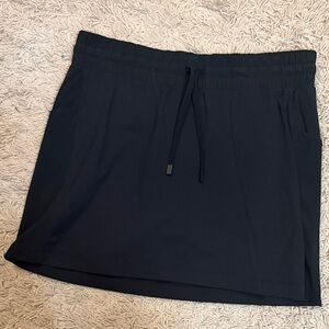 Black Athletic Skort with Drawstring Waist